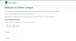 Desktop Screenshot of elearn.columbiastate.edu