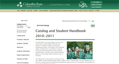 Desktop Screenshot of catalog.columbiastate.edu