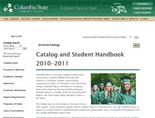 Tablet Screenshot of catalog.columbiastate.edu