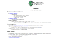 Desktop Screenshot of helpdesk.columbiastate.edu